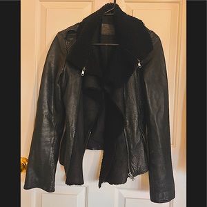 All saints size 8 used leather jacket